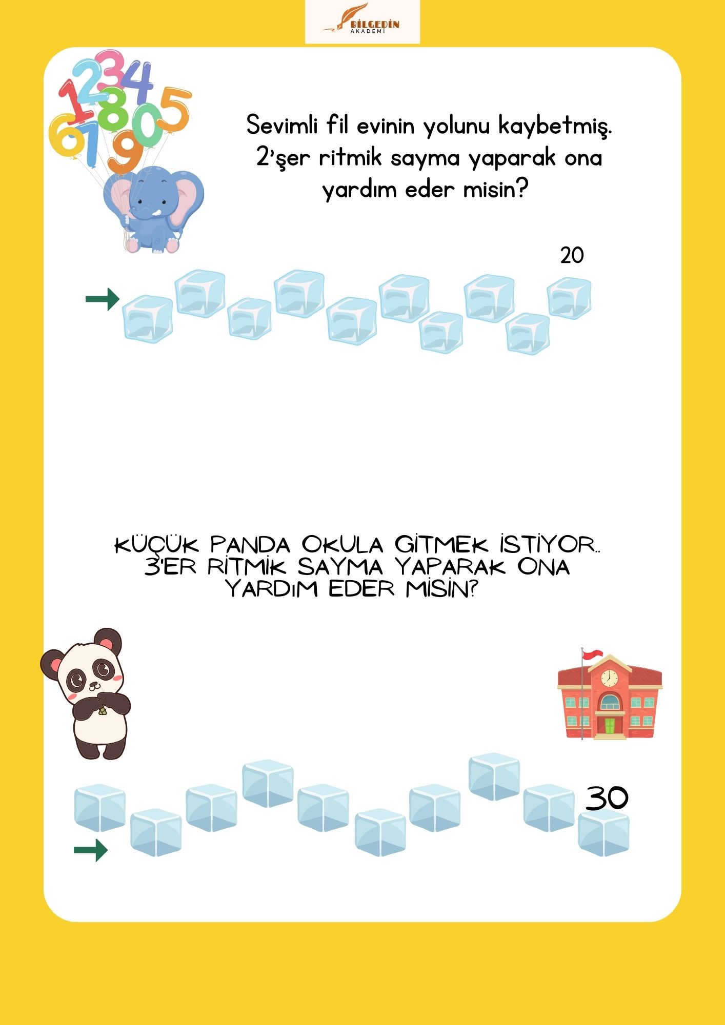 31 İlkokul Ritmik Sayma Çalışması