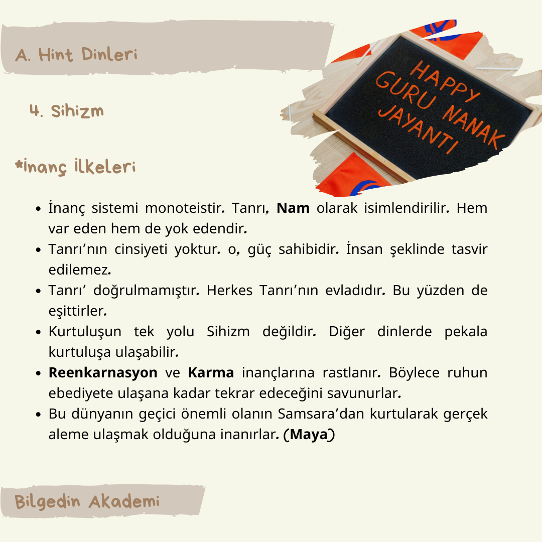 89 KPSS ÖABT DİNLER TARİHİ DERS NOTU SİHİZM